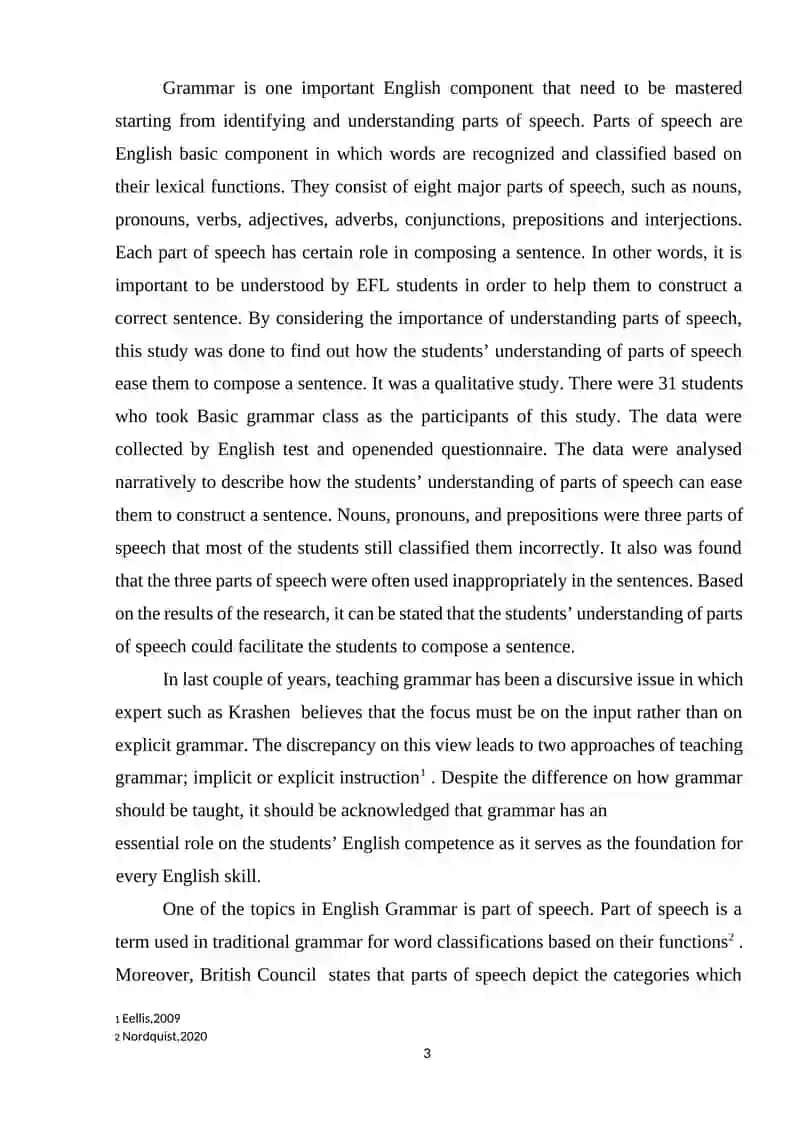 Theoretical aspects of the studied language 3