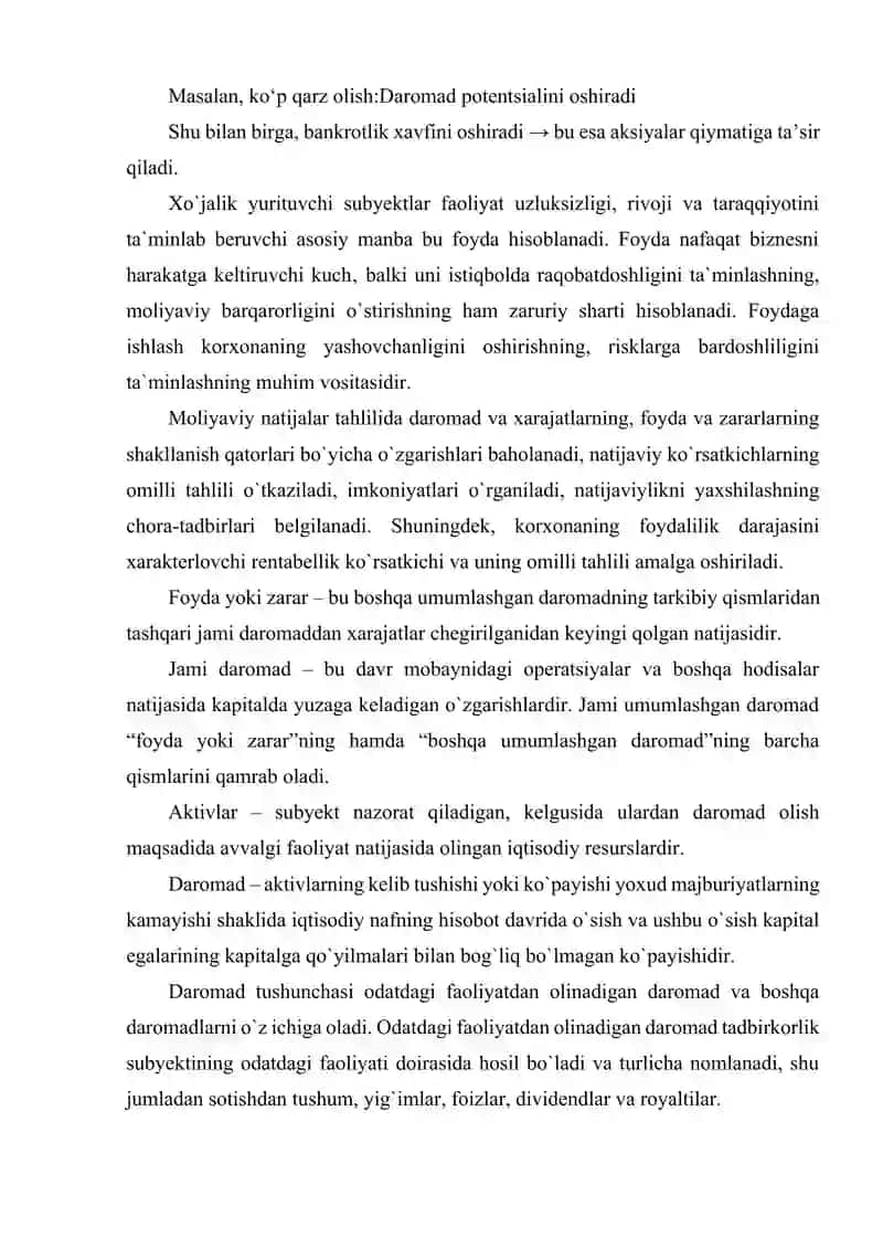 MOLIYAVIY TUZILMA QARORLARI VA BAHOLASH TUSHUNCHALARI 3