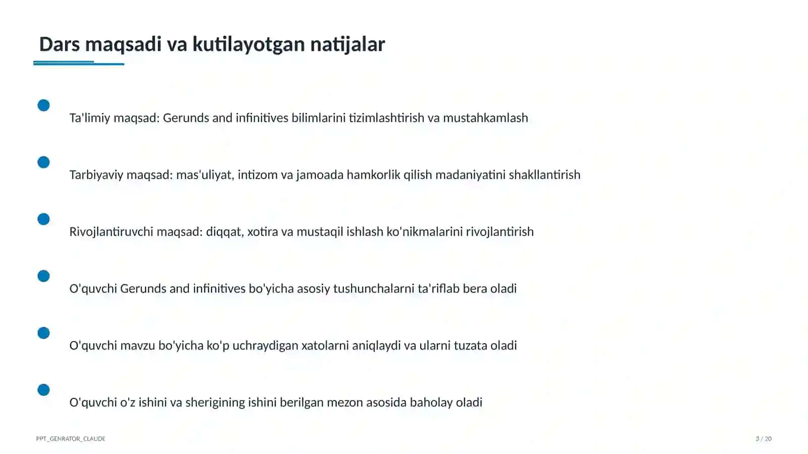 Gerunds and infinitives (11-sinf) 3