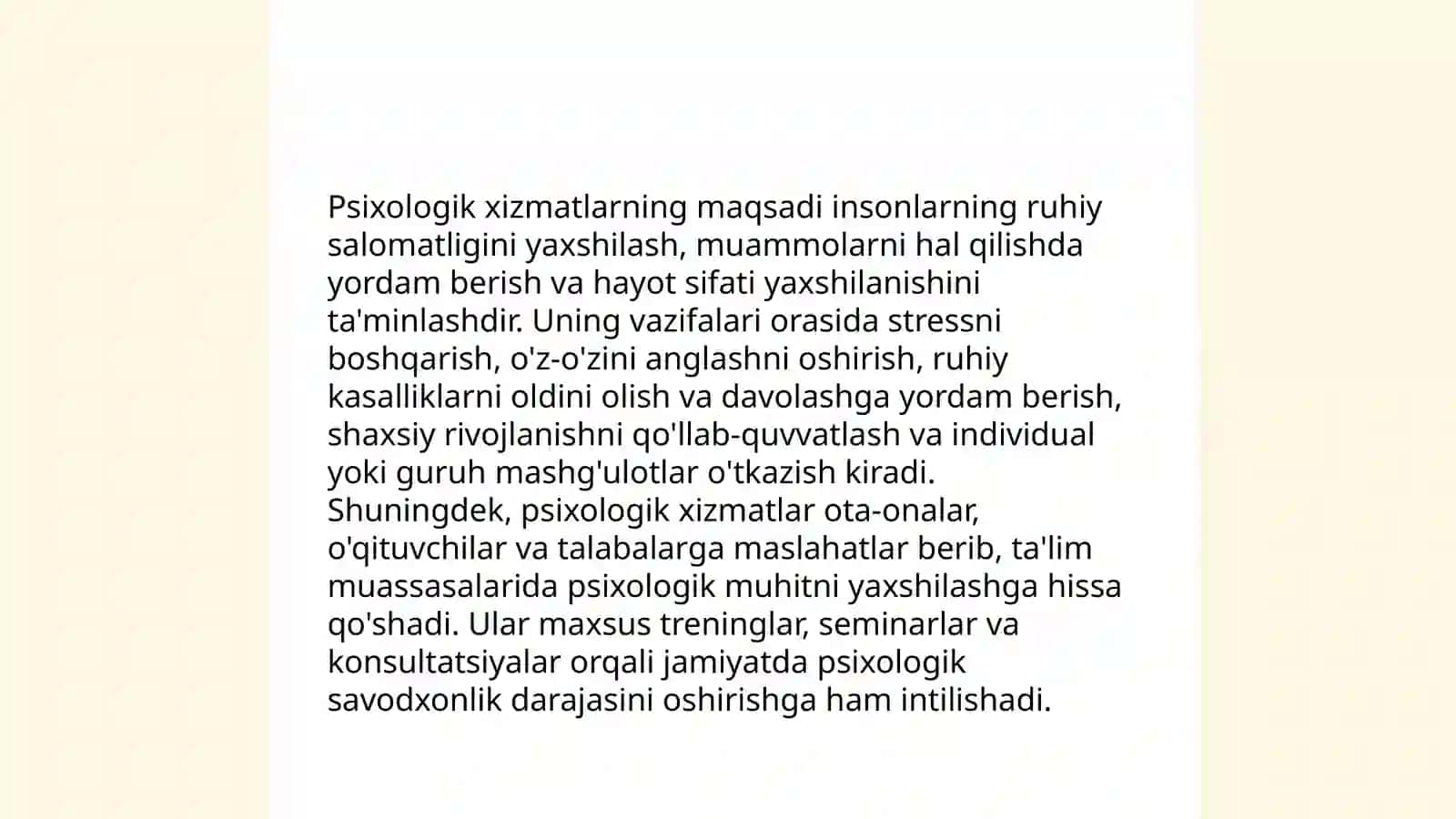 Psixologik xizmatning imkoniyatlari va chegaralari 3