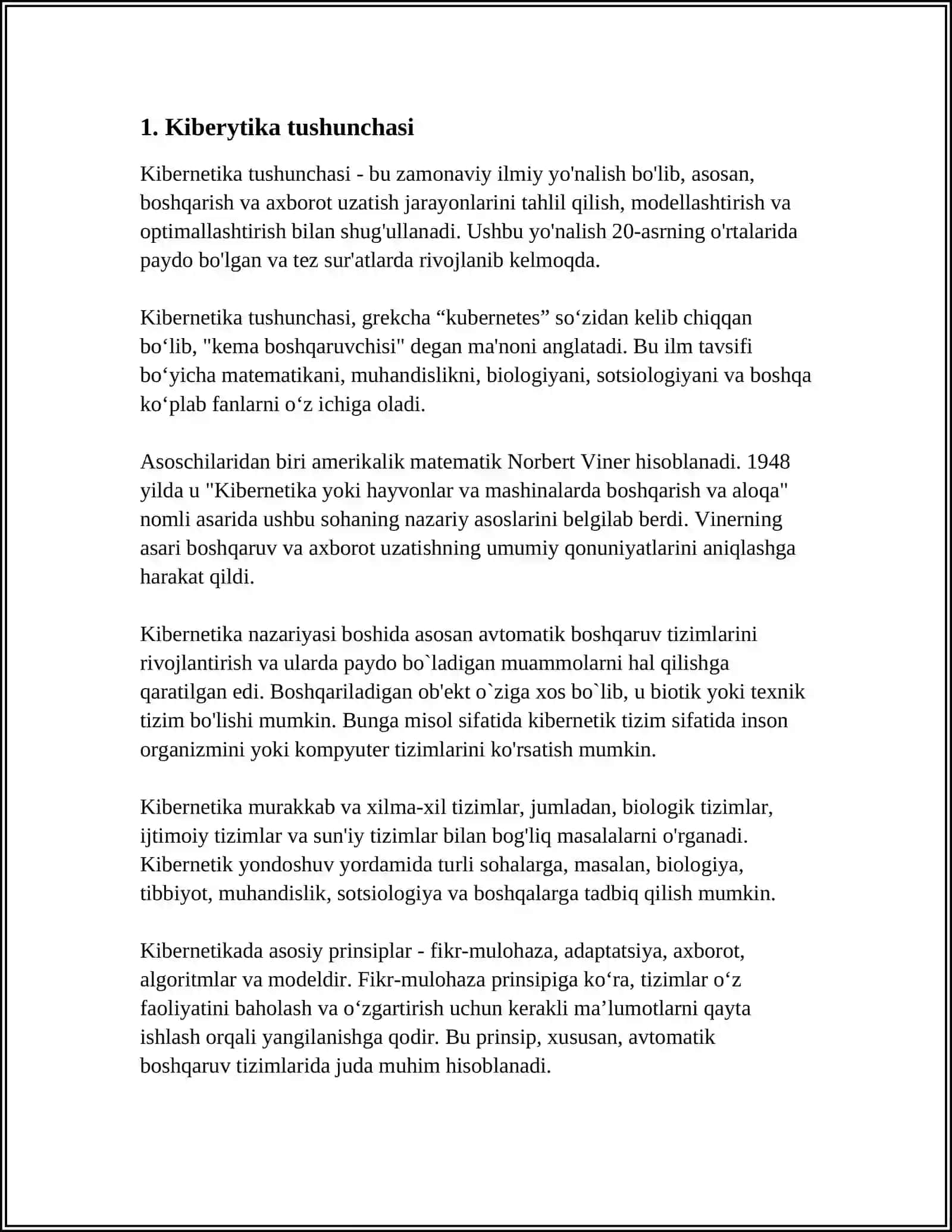 KIBERJINOYATLAR, KIBERQONUNLAR VA KIBERYTIKA 3