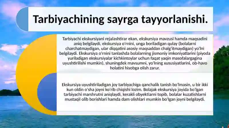 Bolalarni sayr gatayorlash 3