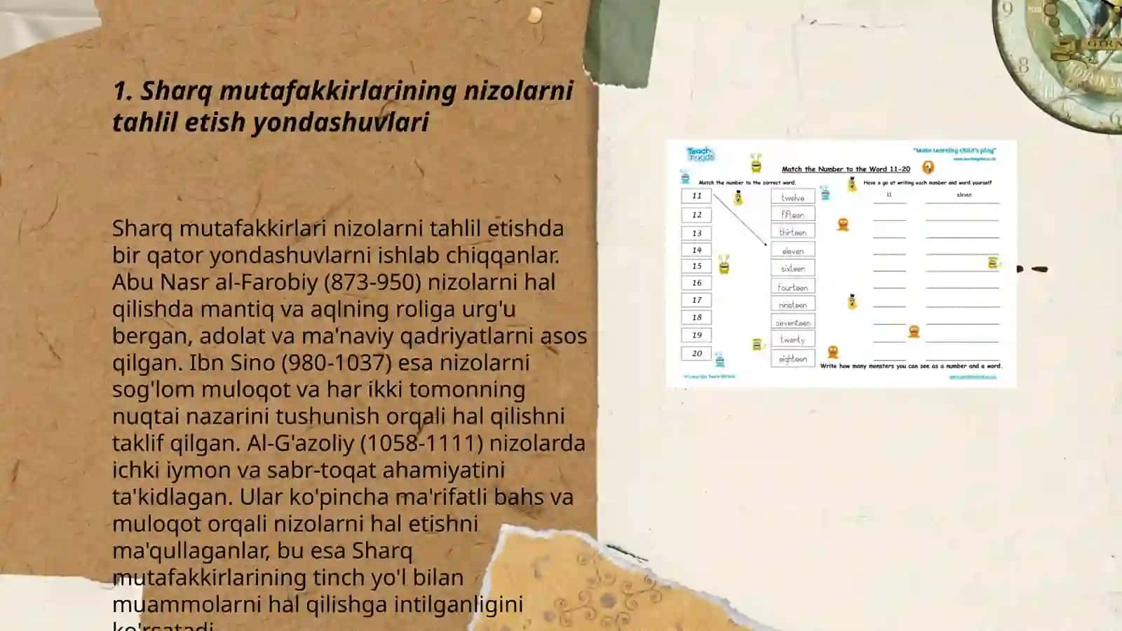 Sharq mutafakkirlarining konfliktlarning yuzaga kelish sabablari va ularni bartaraf etish haqidagi pedagogik gʻoyalarni õrganish hamda tahlil etish 3