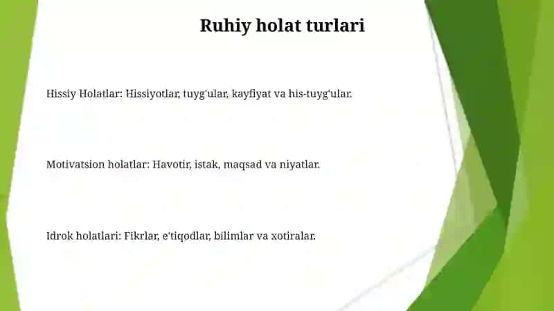 Psixik xolatlar 3