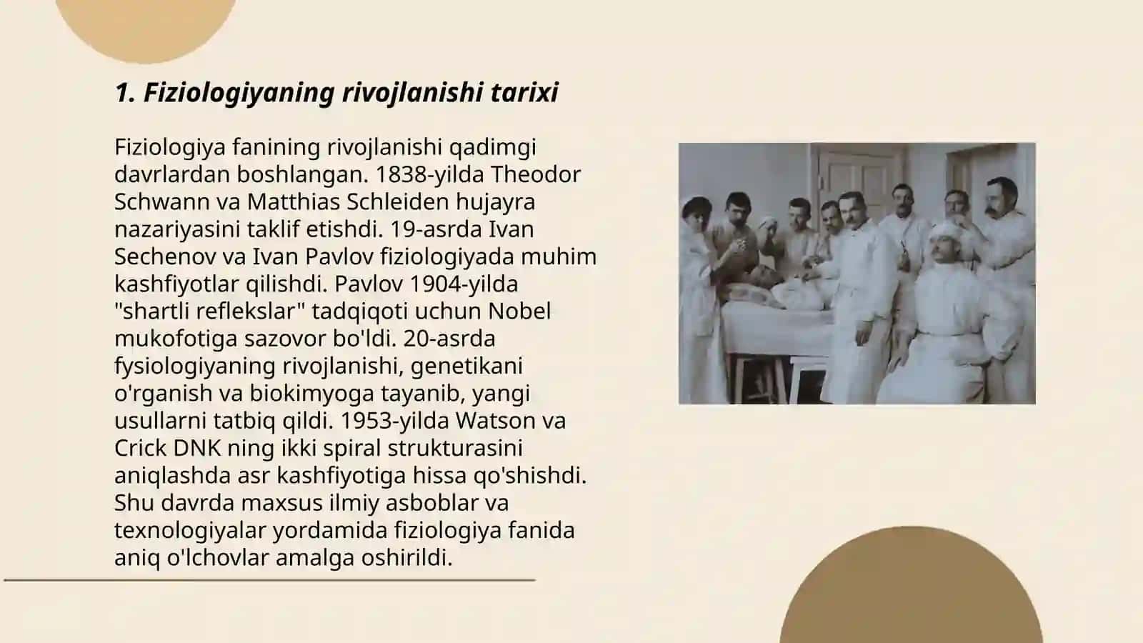 Fiziologiya fanining rivojlanishi va tibbiyotdagi ahamiyati 3