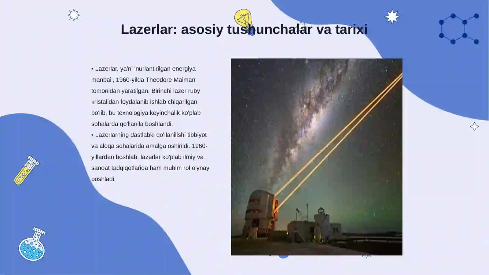Lazerlar: ishlash prinsipi va axborot uzatishdagi qo‘llanilishi 3