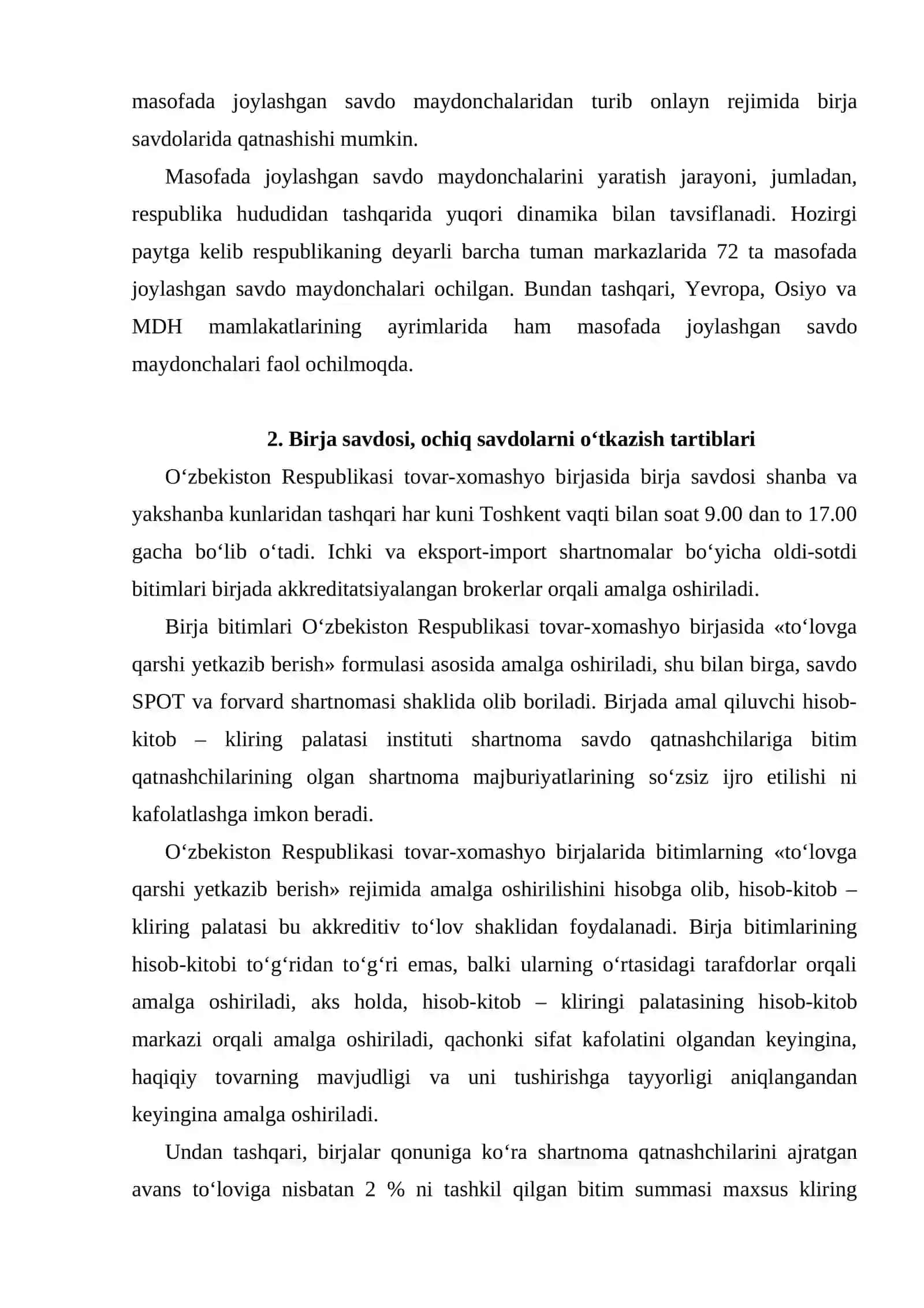 Tovar-xomashyo birjasining iqtisodiy mohiyati 3