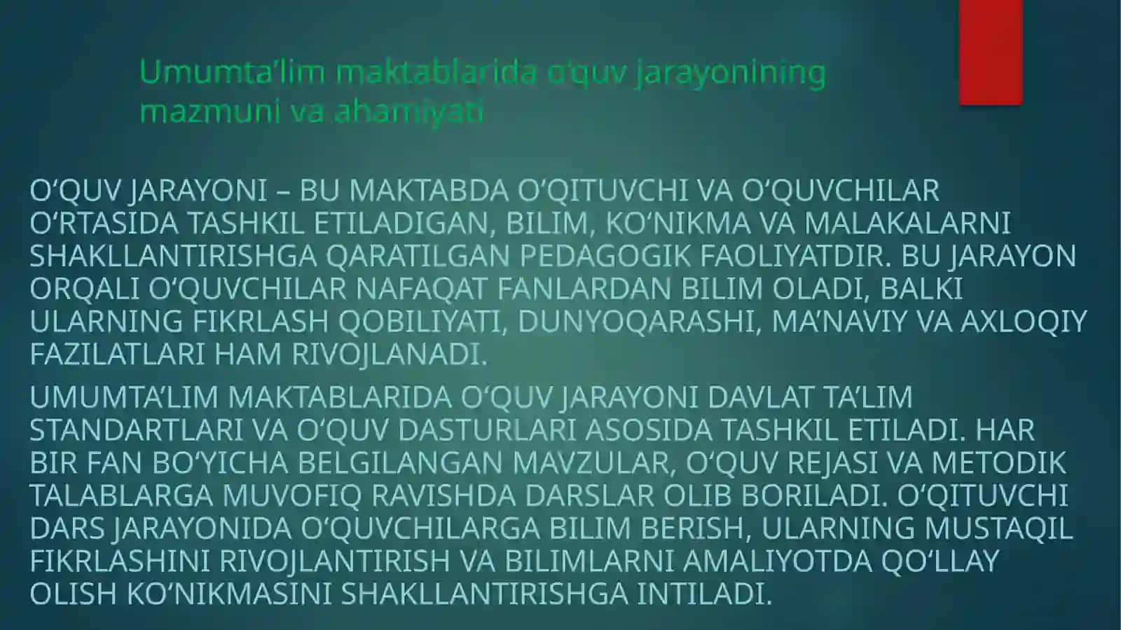 Umumta’limmaktablaridao‘quvjarayonlarinitahlilqilish 3