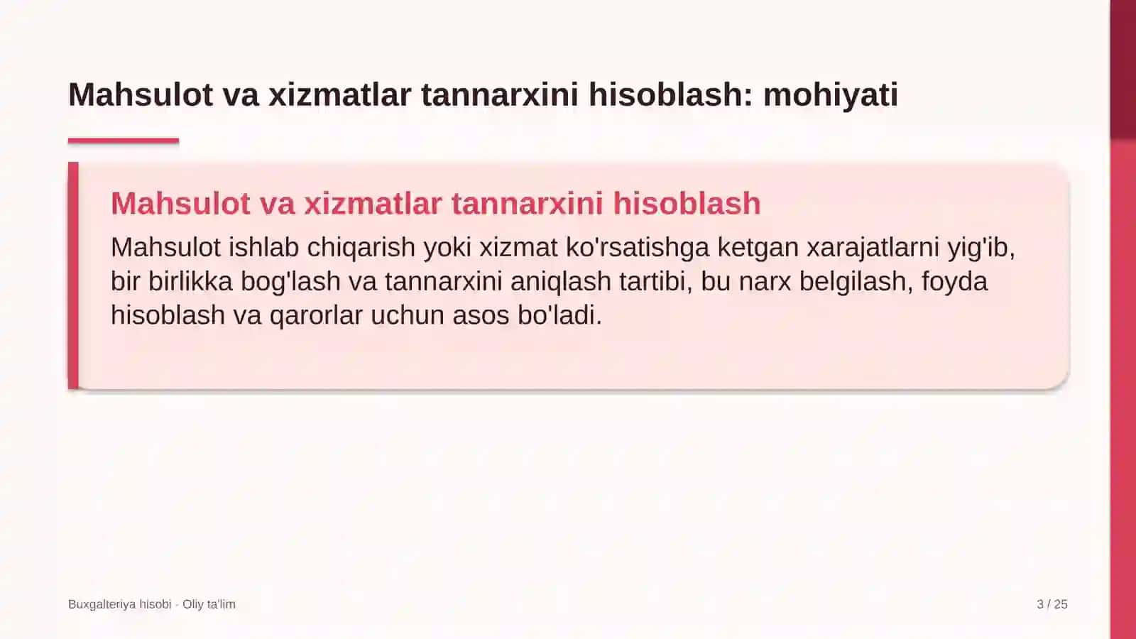 sement zavodlarida mahsulot va xizmatlar tannarxini hisoblash 4145 3