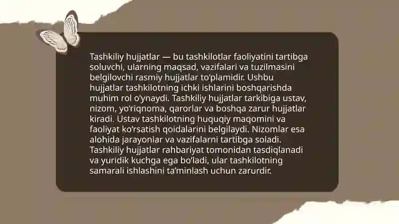 Tashkiliy hujjatlar va ularni rasmiylashtirish 3
