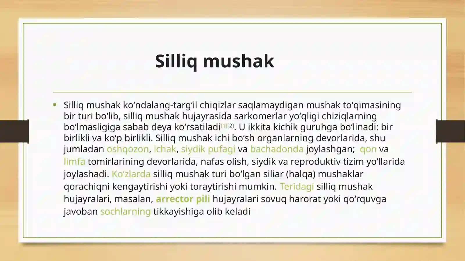 Silliqmushaklarning fiziologiyasi 3