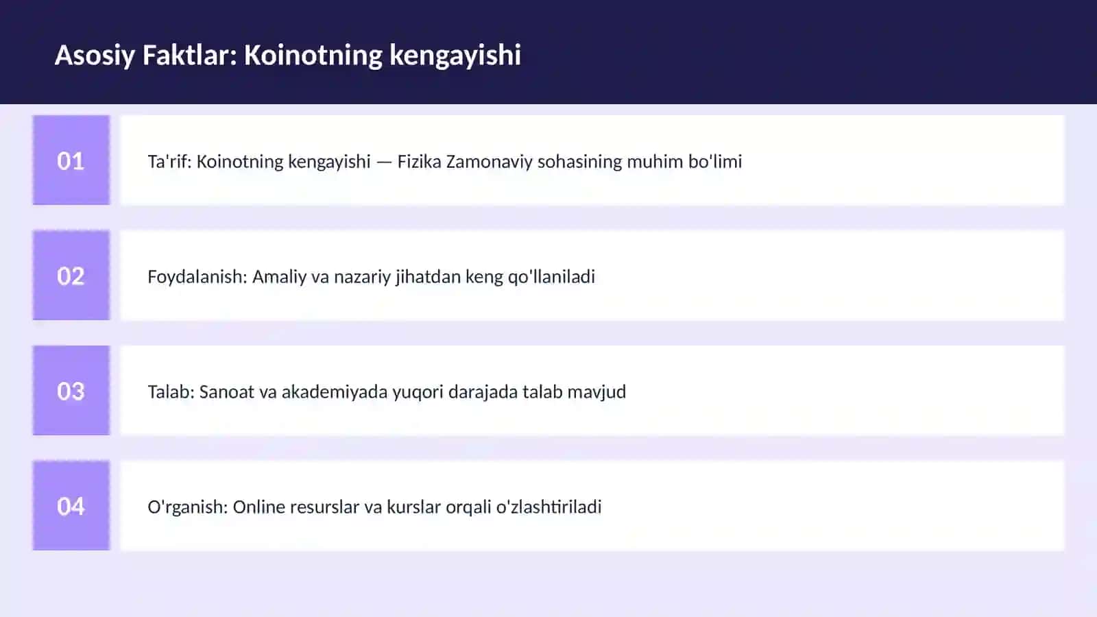 Koinotning kengayishi 3