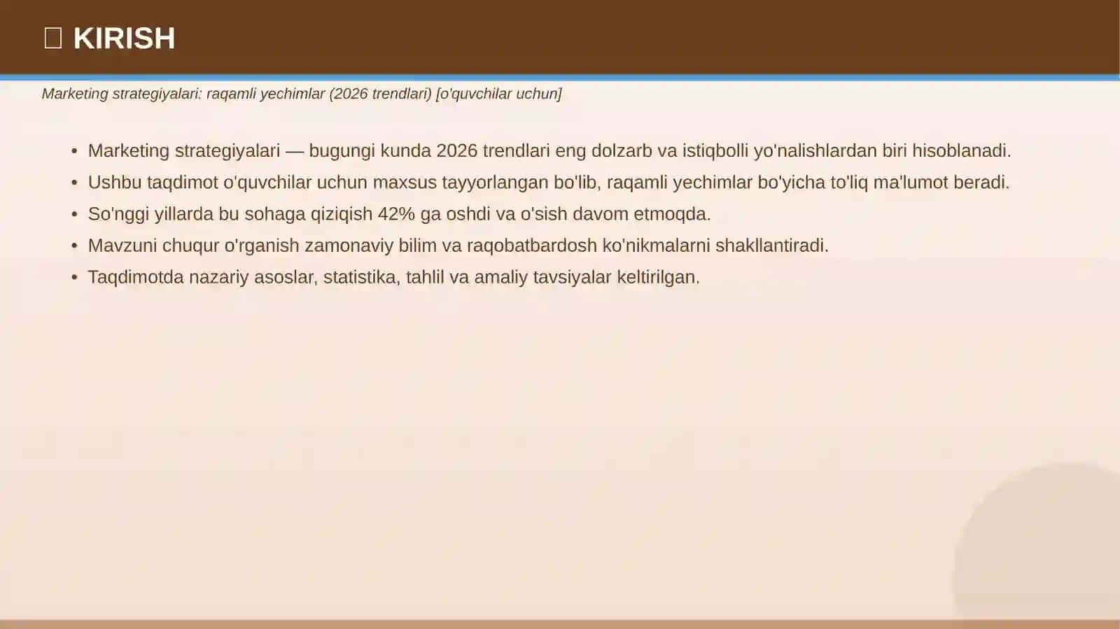 Marketing strategiyalari: raqamli yechimlar (2026 trendlari) 3