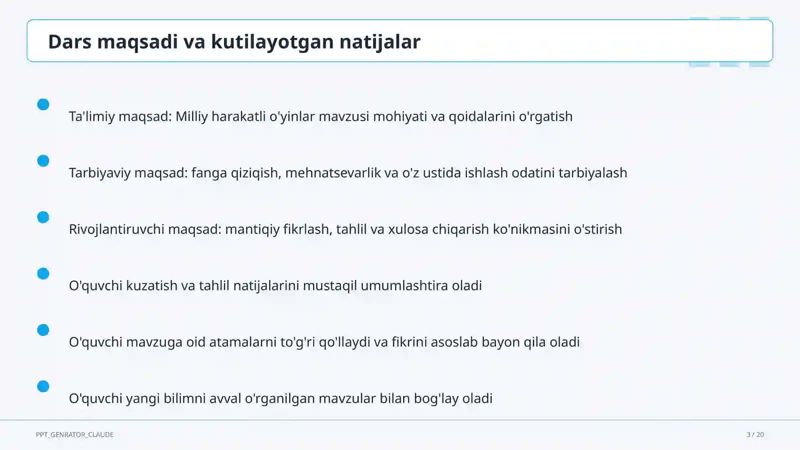Milliy harakatli o'yinlar (4-sinf) 3