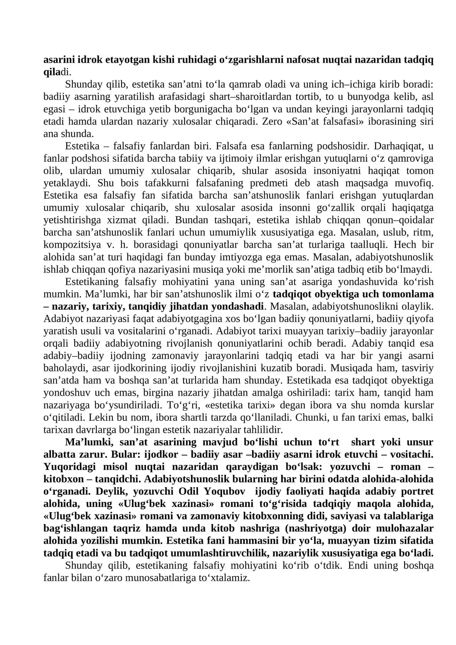 Nafosat falsafasi (Estetika) 3