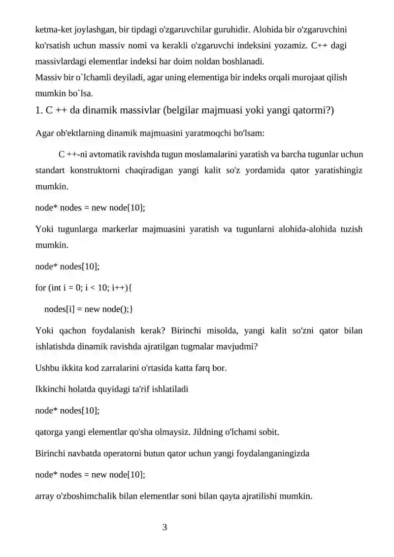 MASSIVLAR BILAN ISHLASH 3