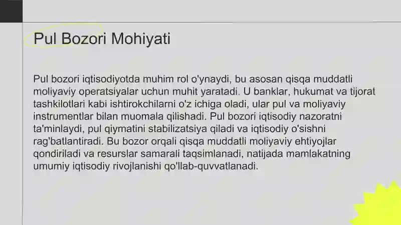 Pul bozori 3