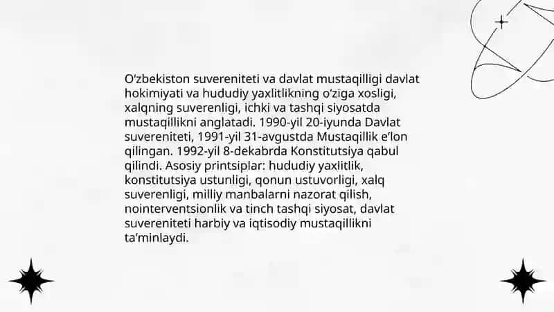 Oʻzbekiston suvereniteti va davlat mustaqilligi 3