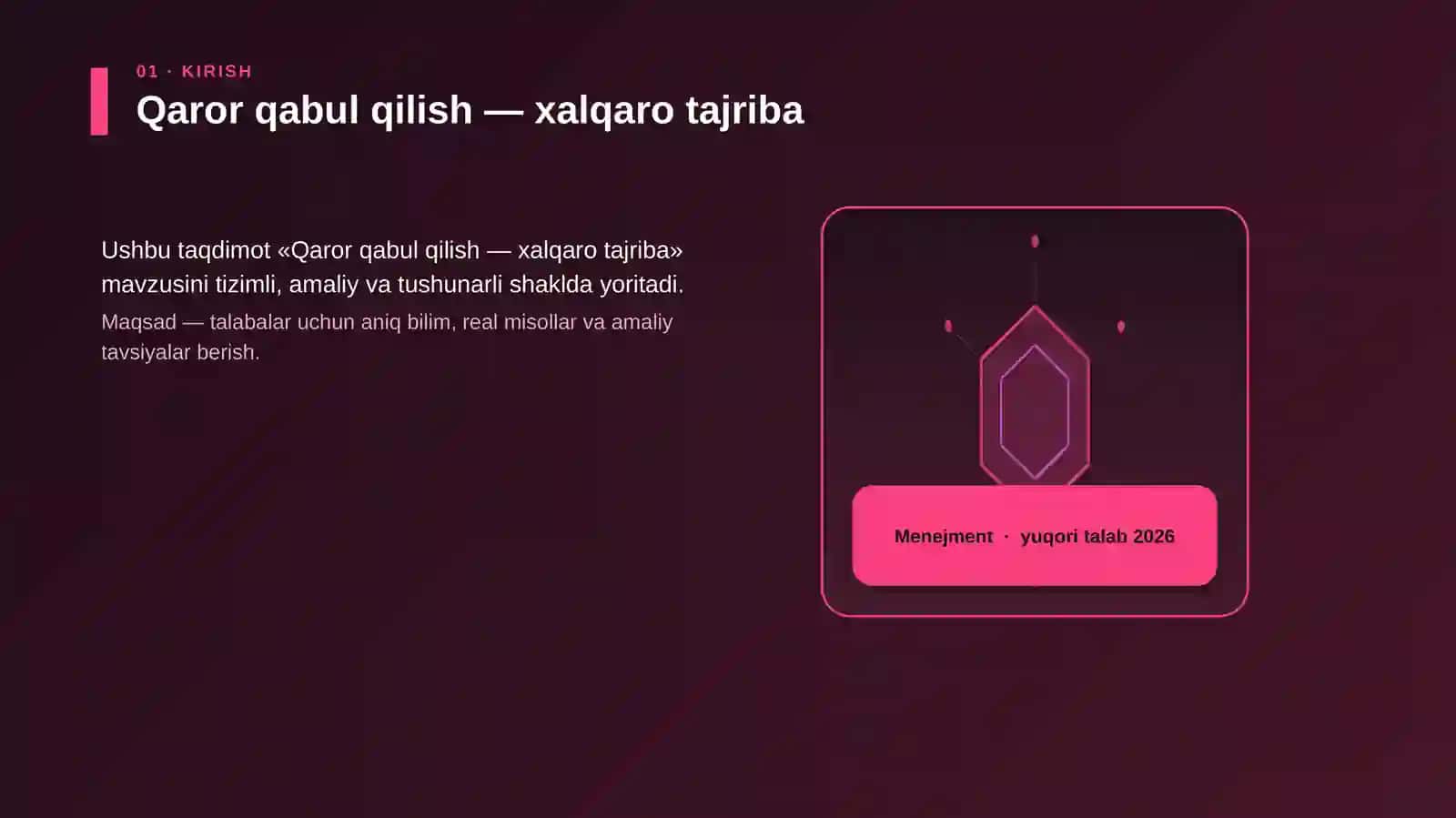 Qaror qabul qilish — xalqaro tajriba 3