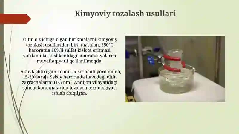 Oltin O'z Ichiga Olgan Birikmalardan Atmosferani Tozalash Usullari 3