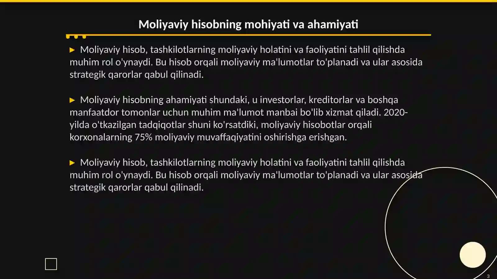 Moliyaviy hisob asoslari fani haqida 3
