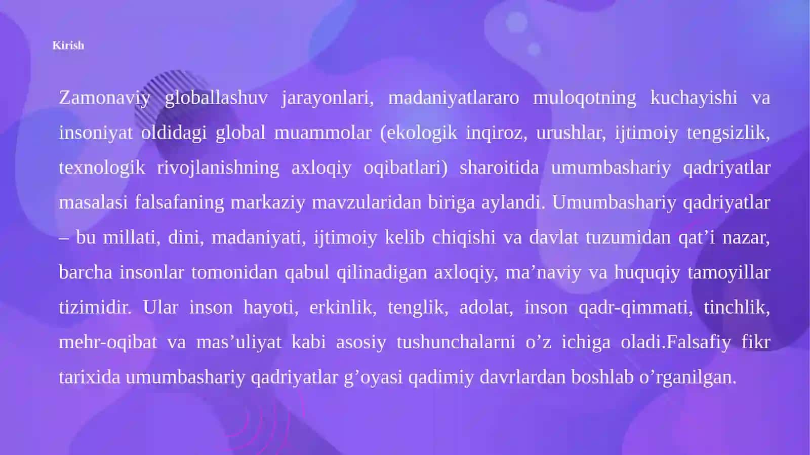Umumbashariy qadriyatlar ning xususiyatlari 3