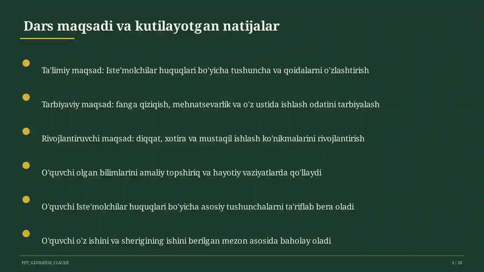 Iste'molchilar huquqlari (10-sinf) 3