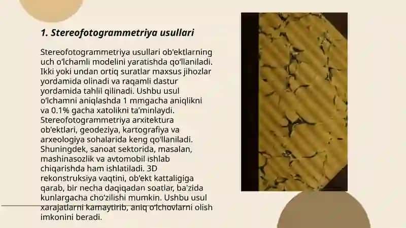 Stereofotogrammetriya usullari 3