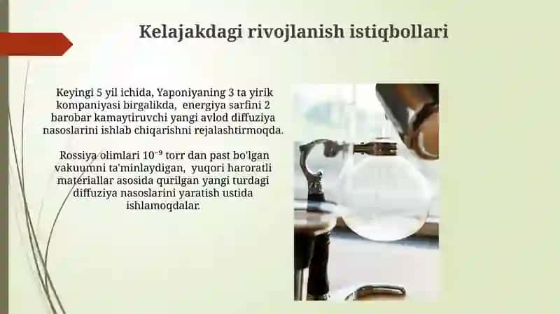 Yuqori vaakumli purkalovchi diffuzion nasosini oʻrganish 3