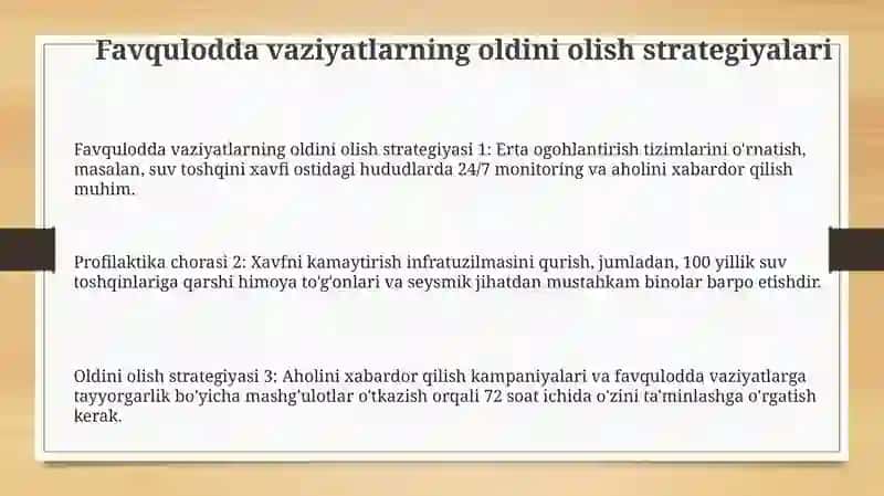 Favqulodda vaziyatlarni bartaraf etish strategiyalari 3