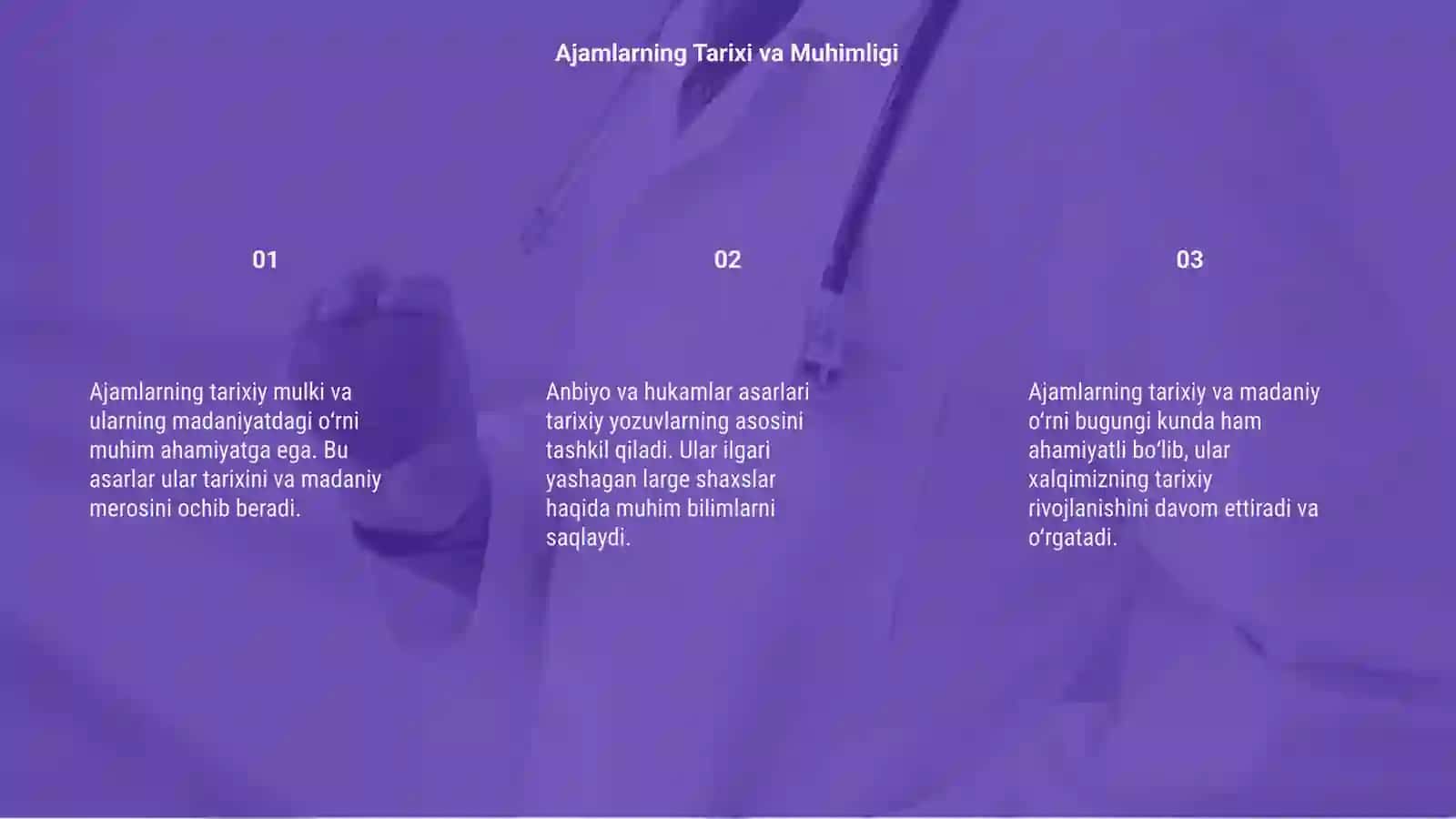 Tarixi mulk ajam va tarixi anbiyo va hukamo asarlari 3