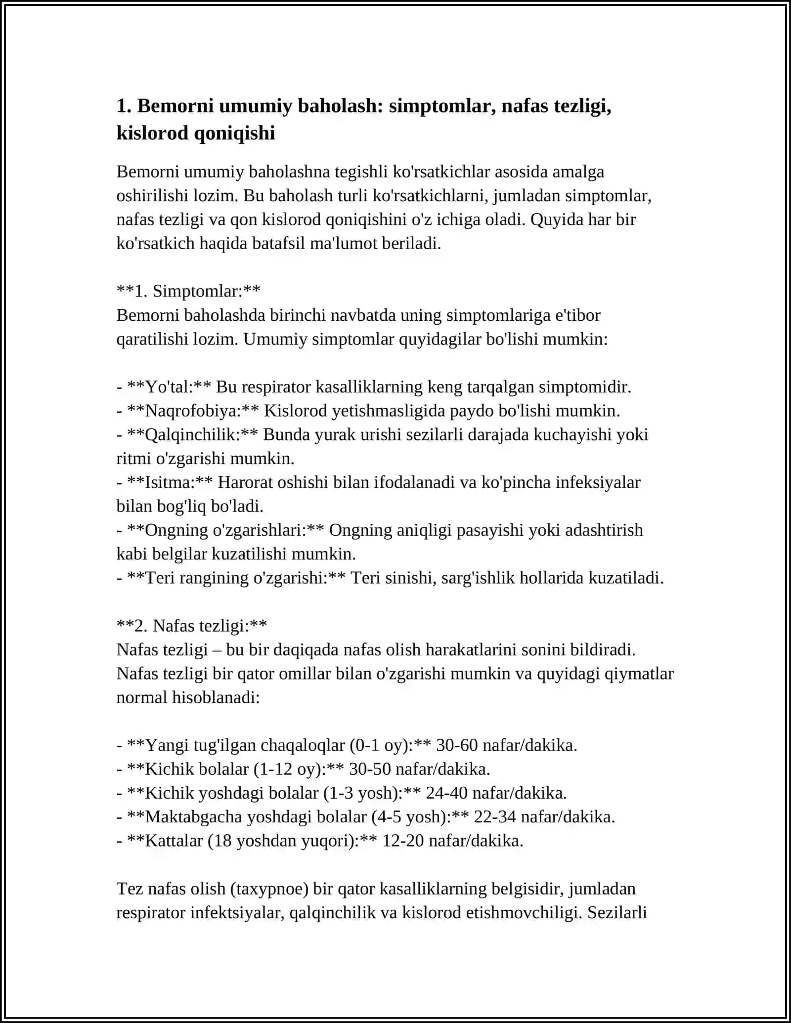 HIQILDOQ KASALLIGI BILAN OGRIGAN BEMORLAR PARVARISH QILISH 3