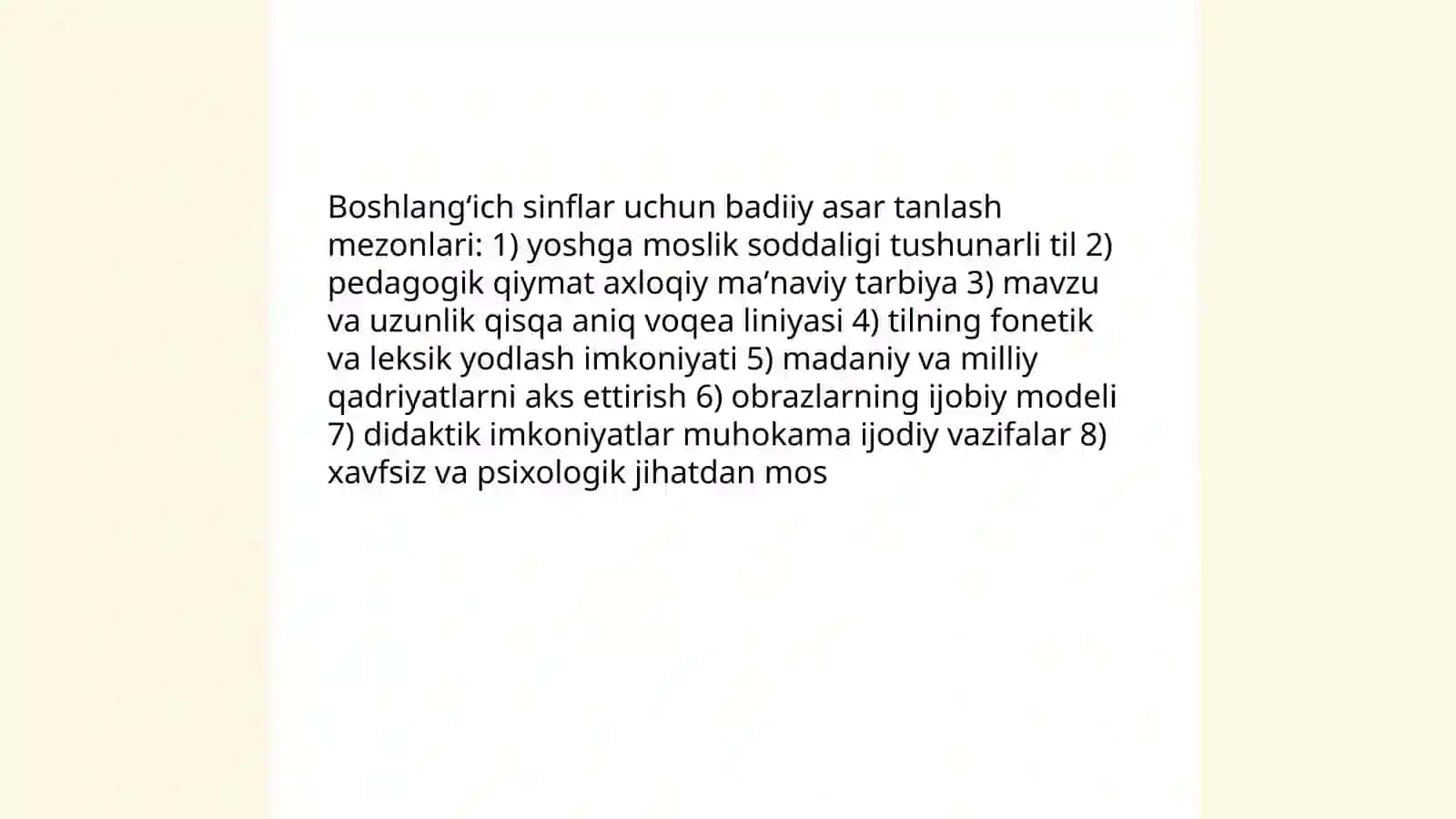 Boshlangʻich sinflarda badiiy asarni tahlil qilishning metodik shartlari 3