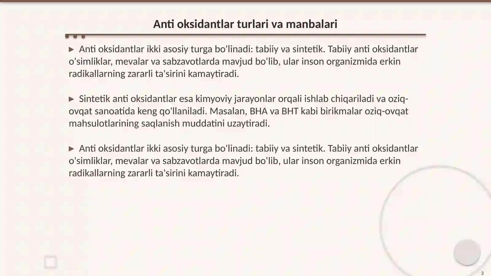 Anti oksidantlar 3
