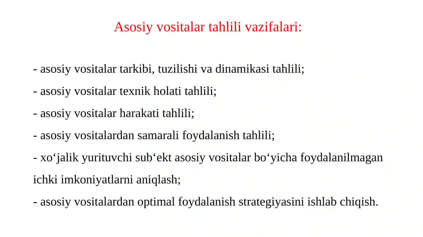 Asosiy Vositalar Holati va Ulardan Samarali Foydalanish Tahlili 3