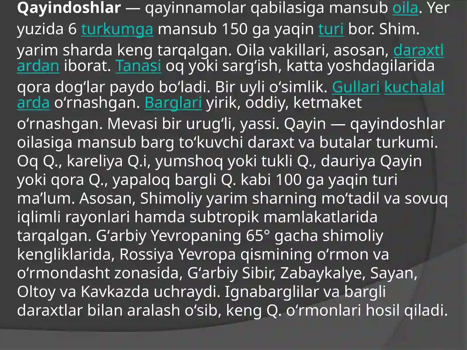 Qayinnomalar qabilasi 3