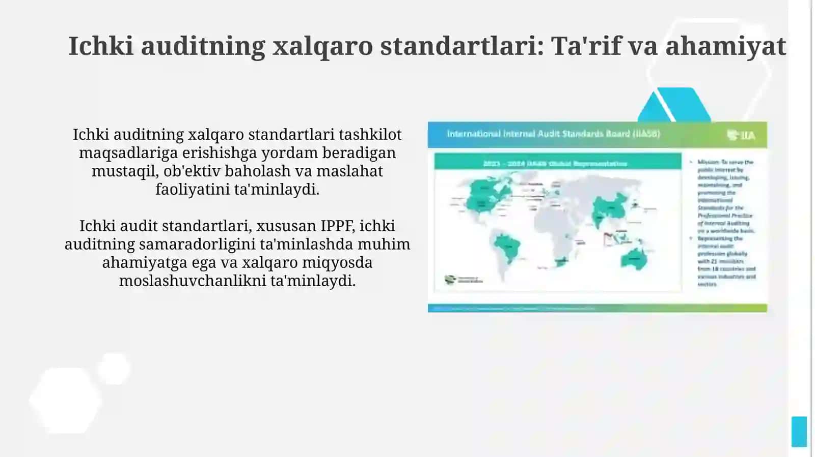 Ichki auditning xalqaro standartlari 3