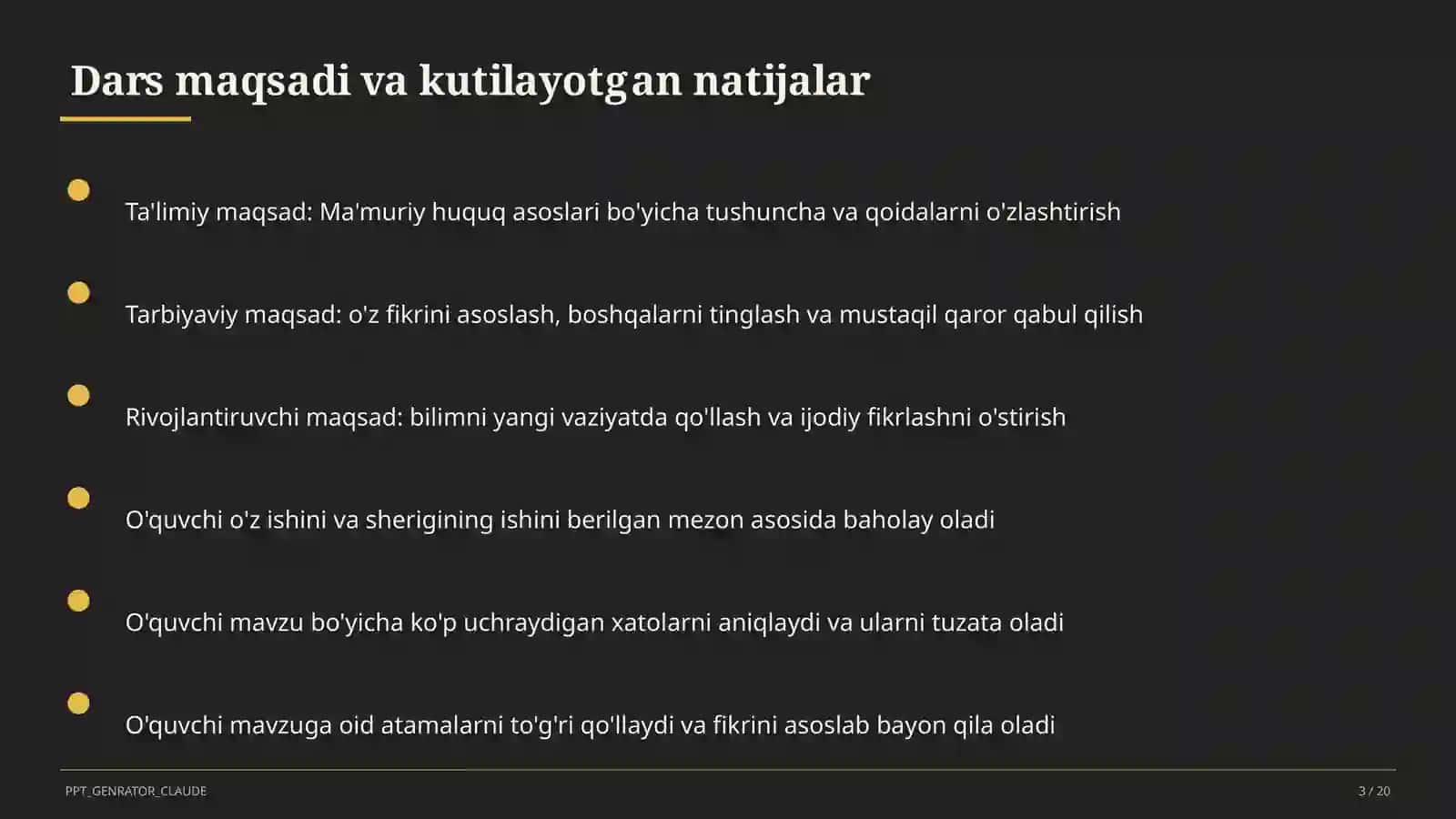 Ma'muriy huquq asoslari (10-sinf) 3