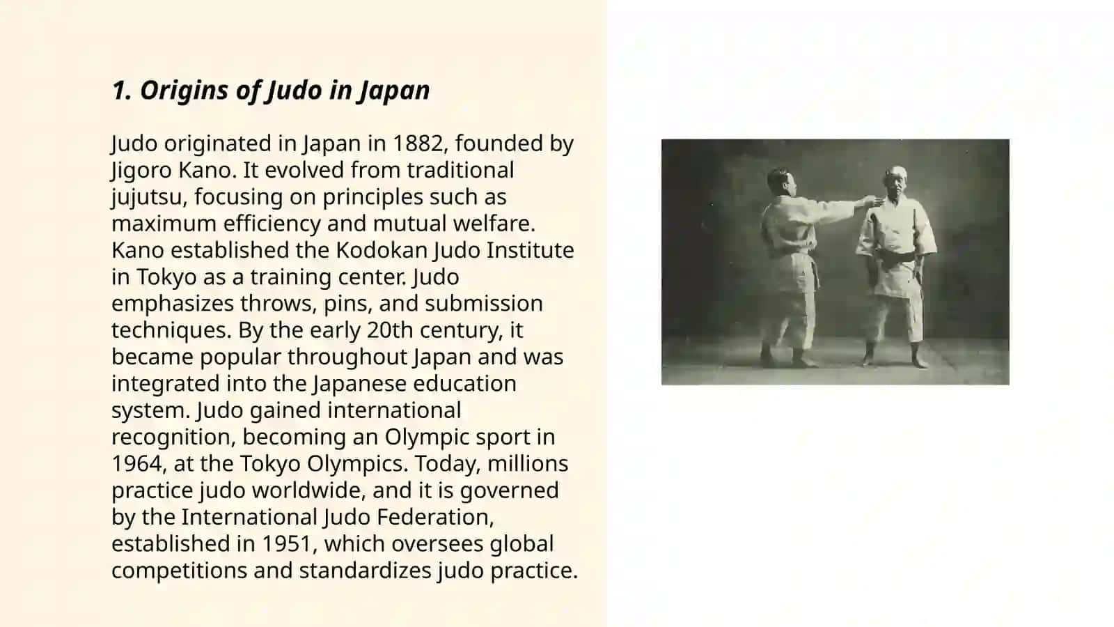 Judo and its developing history 3