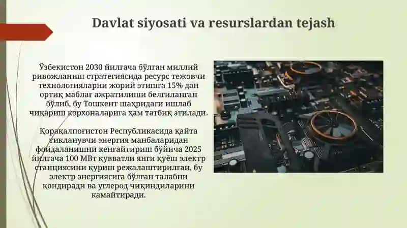 Resurs tejamkor texnika va texnalogiyalar 3