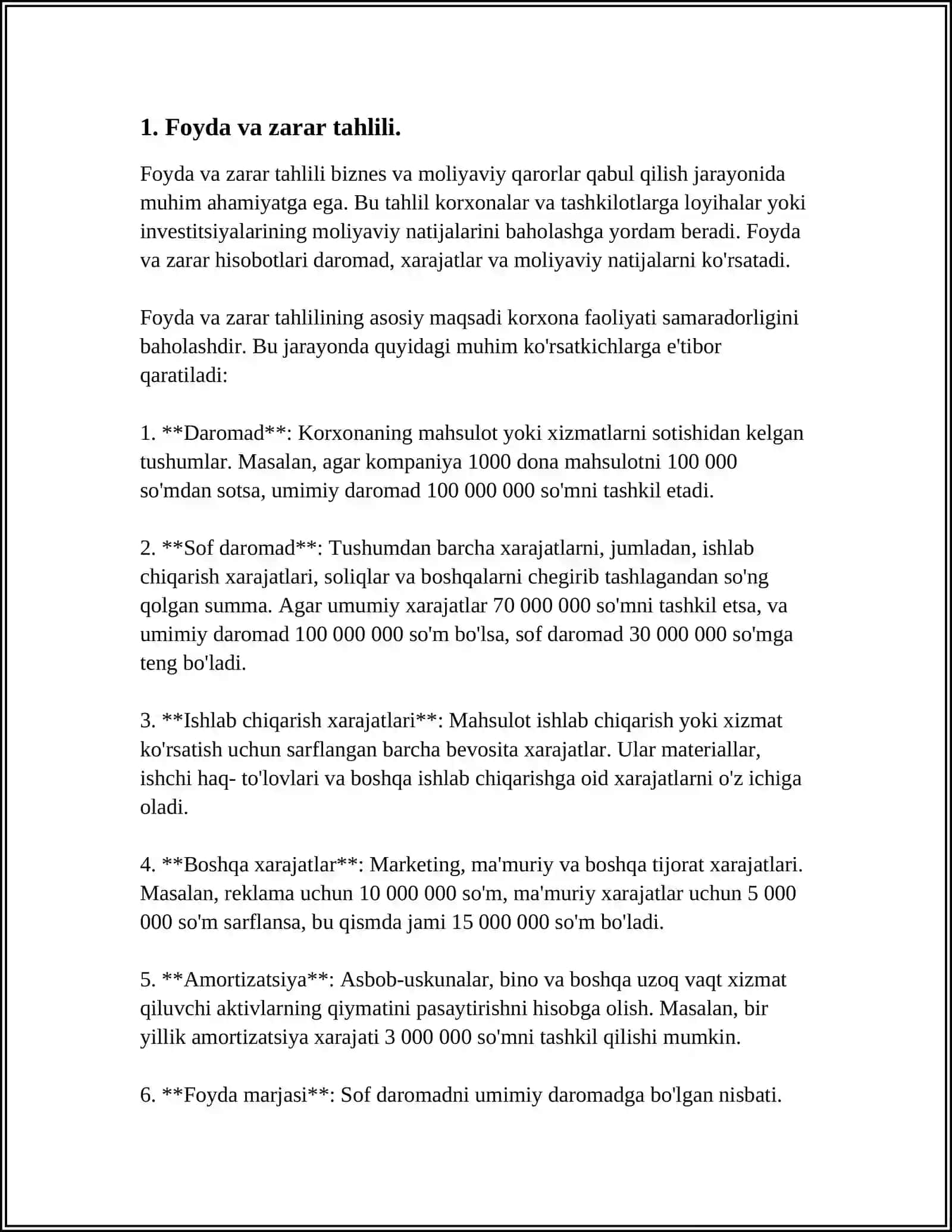 FOYDA,XARAJAT VA BOSHQA IQTISODIY KÓRSATKICHLAR TAHLILIDA INTEGRAL HISOB TATBIQLARI 3