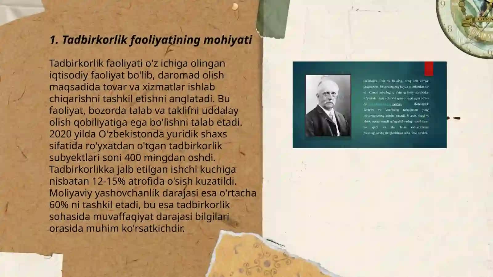 Tadbirkorlik faoliyati tushunchasi,uning vazifasi va rivojlanish shart-sharoitlari 3