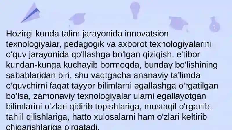 Zamonaviy axborot muhitida tarbiya fanini oʻqitishda qoʻyiladigantalablar 3