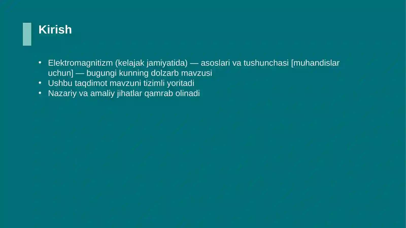 Elektromagnitizm (kelajak jamiyatida) — asoslari va tushunchasi [muhandislar uchun] 3