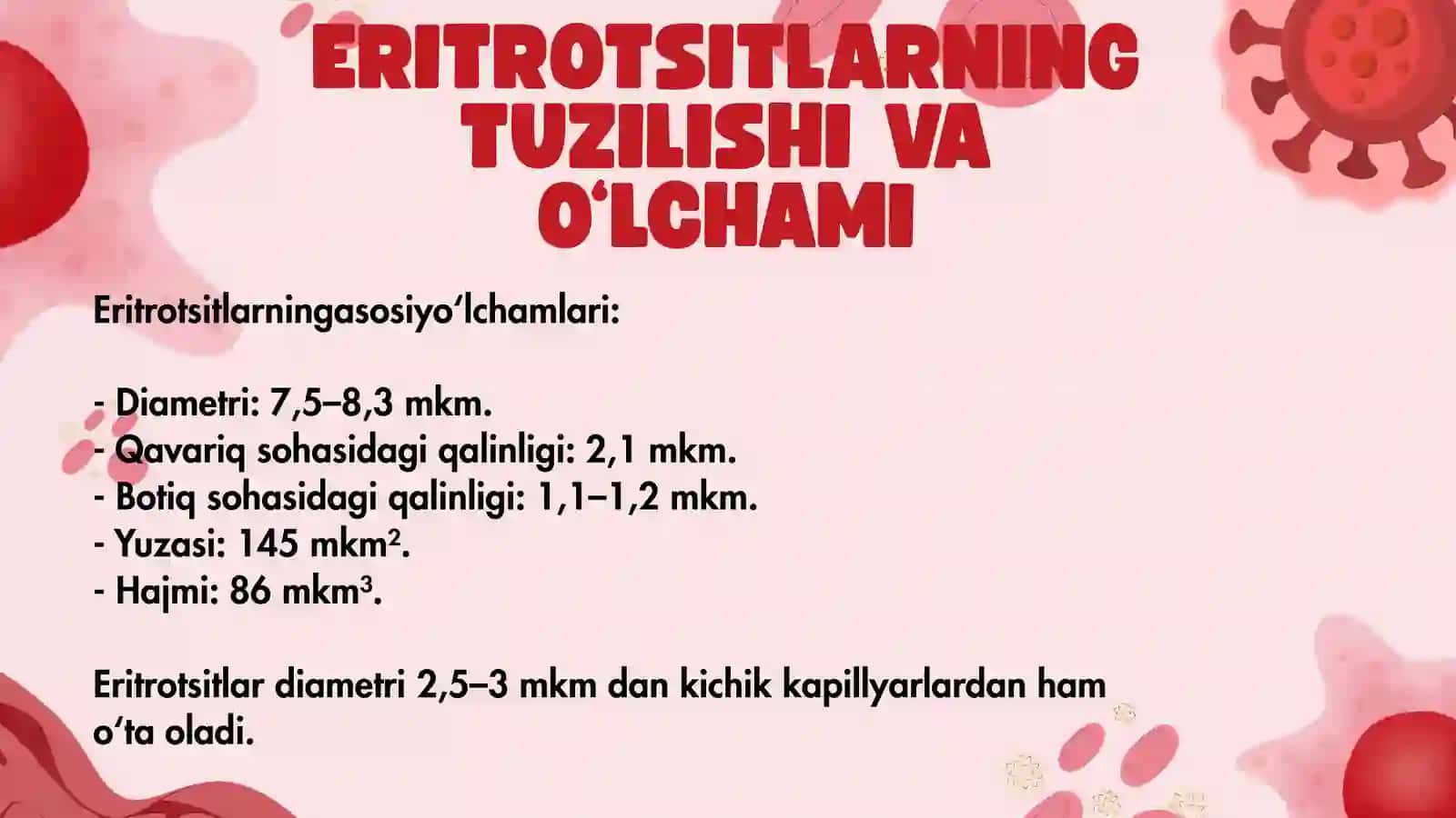 Prezentatsiya eritrotsitlar fiziologiyadanfiziologiya prezentatsiya 3