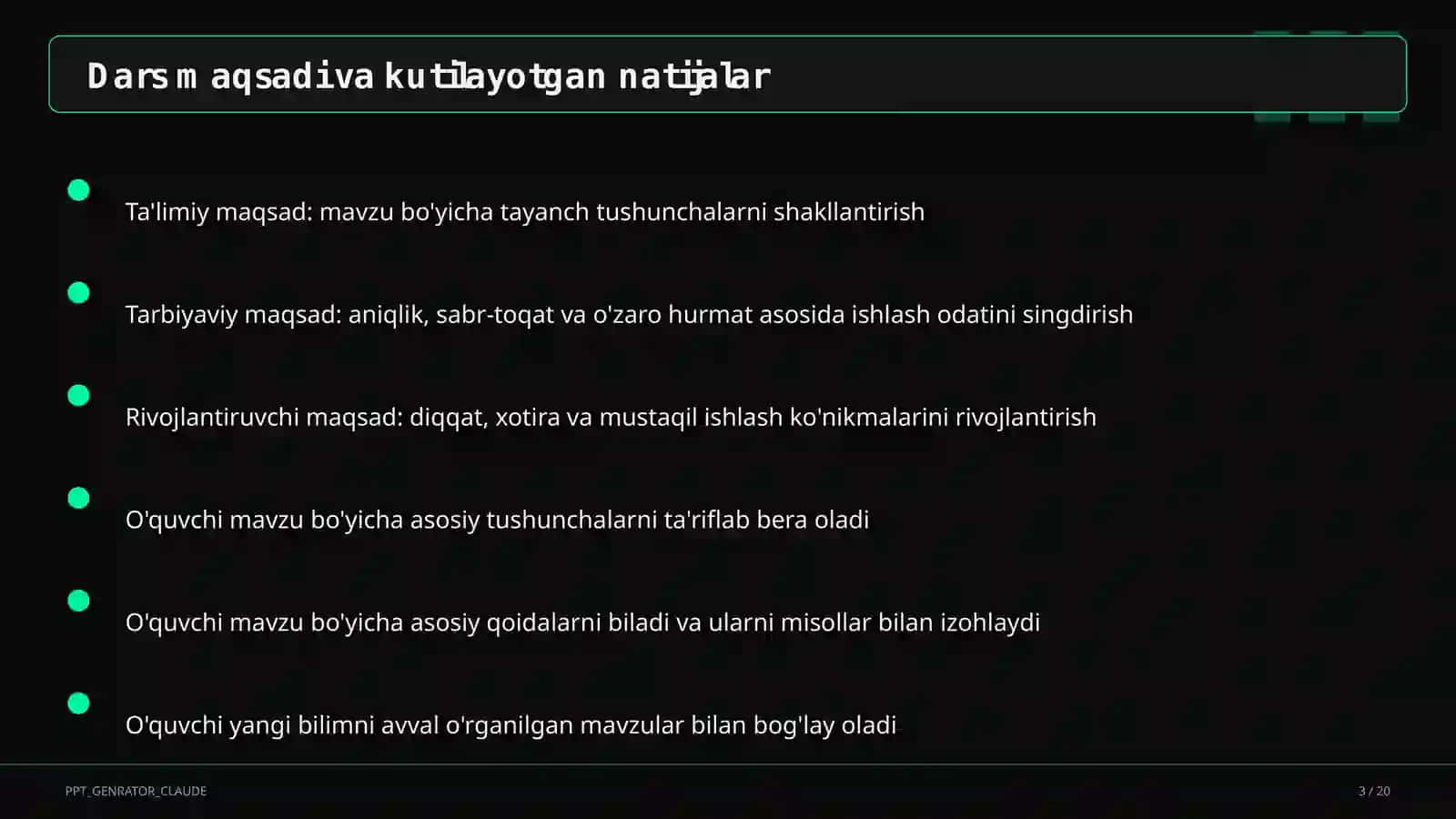 Huquq va iqtisodiyot asoslari (9–11) — o'qituvchilar uchun 3