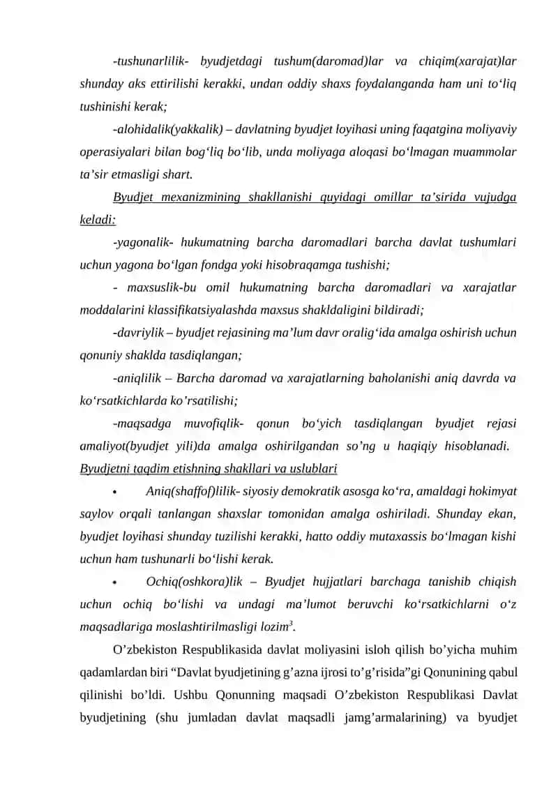 BYUDJET TIZIMI BYUDJETLARI G'AZNA IJROSINING ME'YORIY-HUQUQIY TA'MINOTI 3