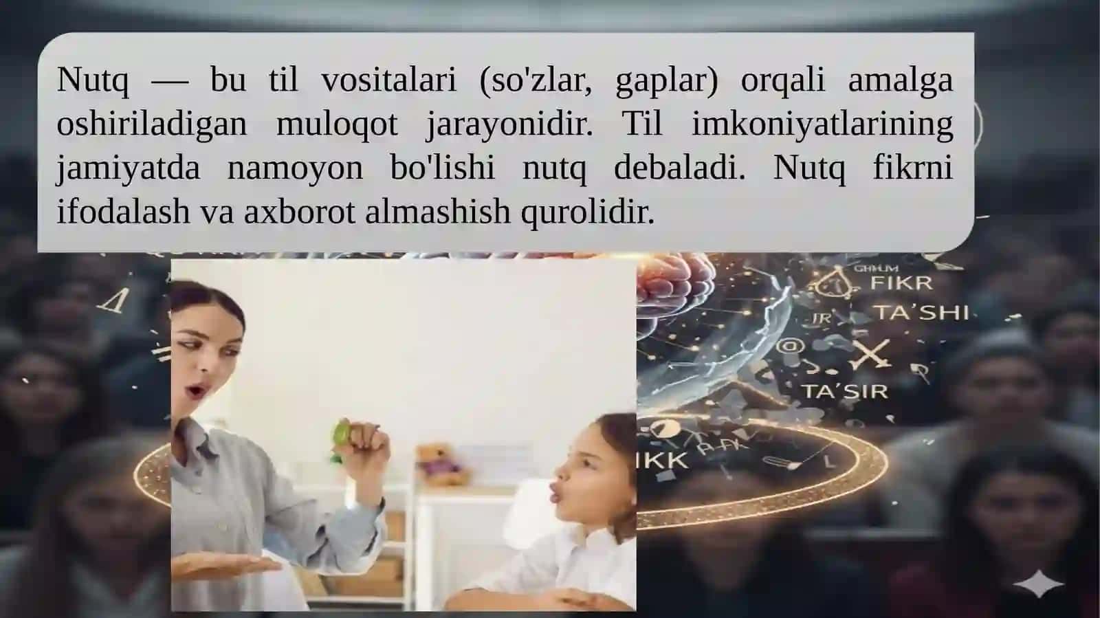 Nutq.Nutq haqida tushuncha. 3