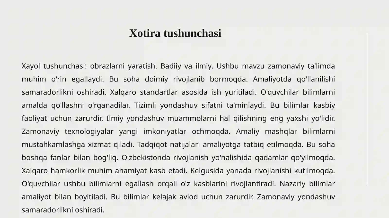 Xayol va xotira 3