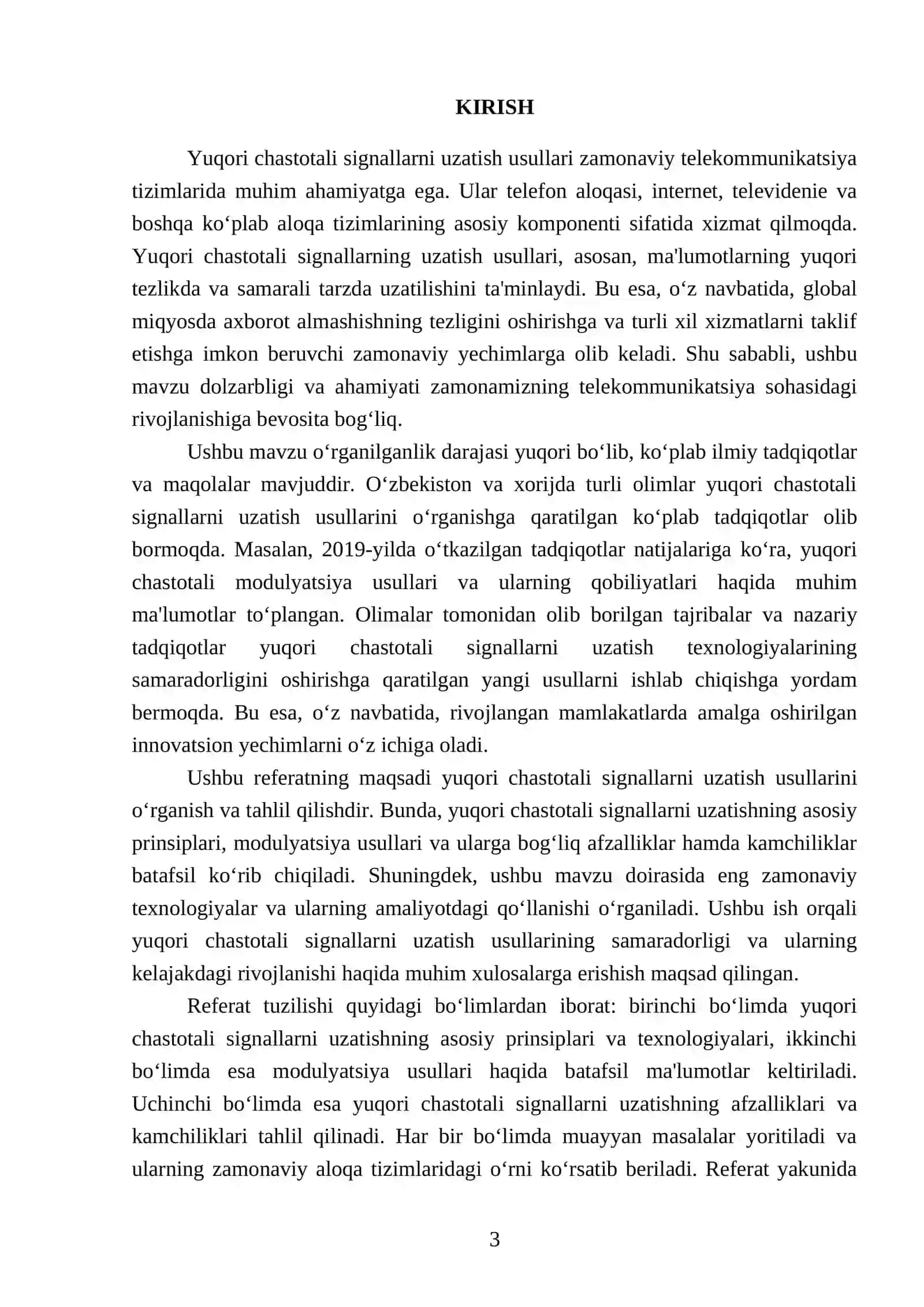 Yuqori chastotali signallarni uzatish usullari 3